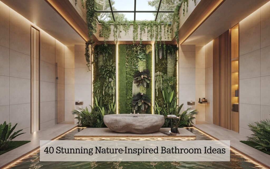 40 Nature-Inspired Bathroom Designs That Blend Modernity with Serenity